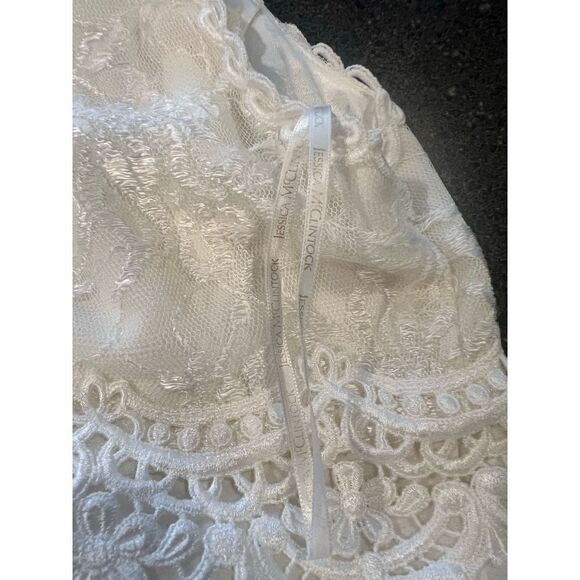 Vintage Scott McClintock Millennium 2000 Classic Satin Wedding Dress Size 14 - Picture 7 of 10